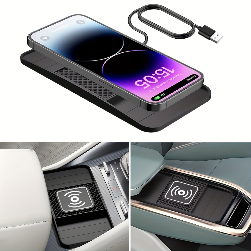 

15w Wireless Car Charger Charging Pad Non Slip Qi Fast Charger, Trimmed, Support , Need To Support Qc Usb Interface Or Pd Interface, For Iphone 13/14/15 Pro Max Xs,