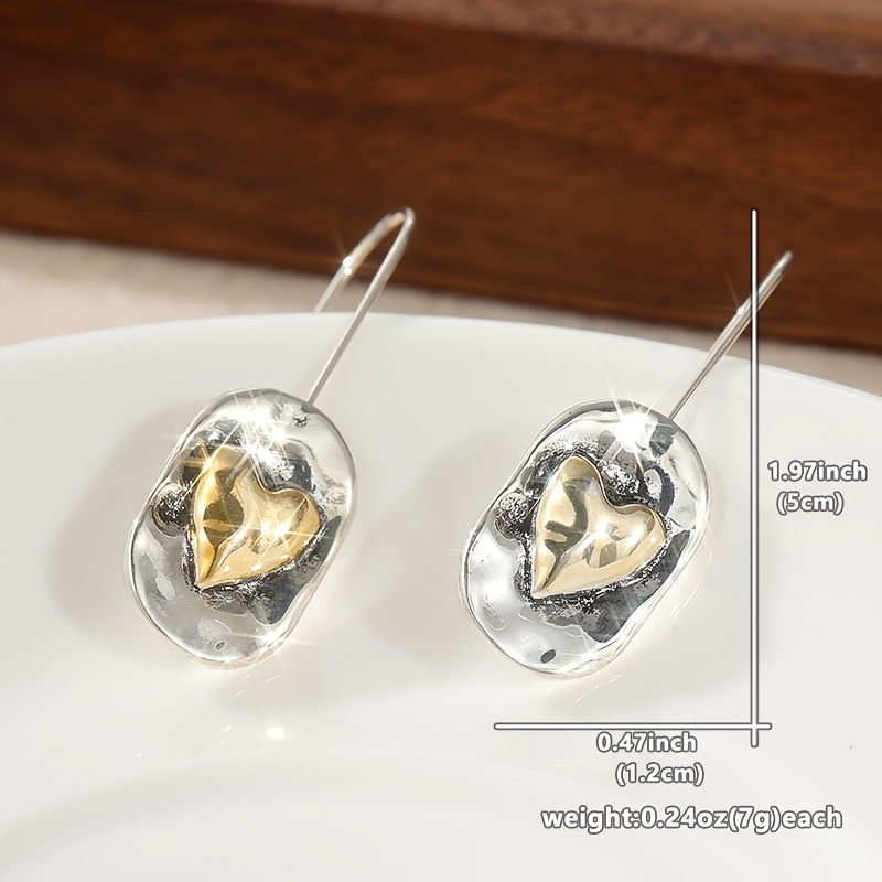 Women's Heart-Shaped Earrings, Light Luxury Summer Accessories