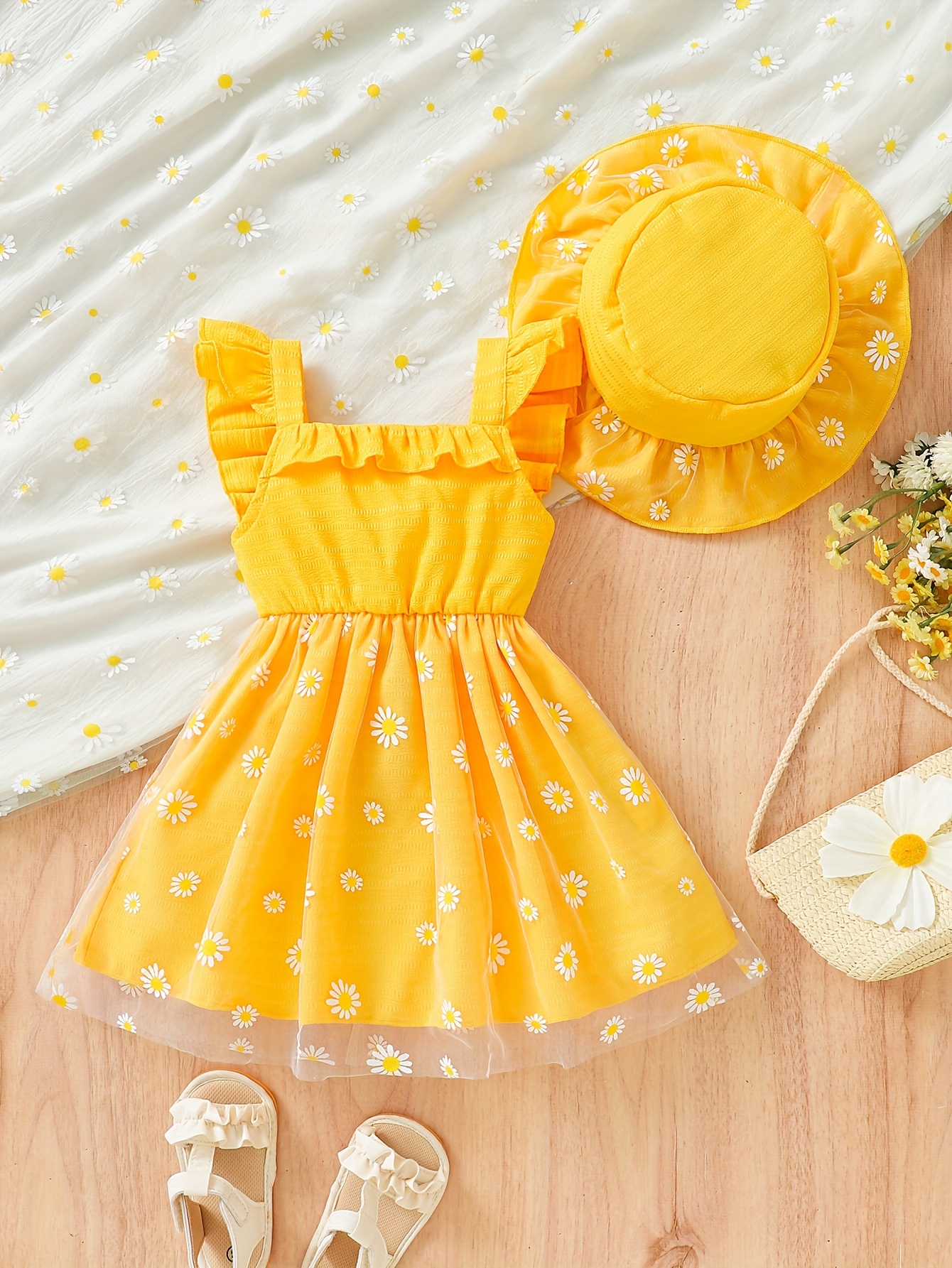 baby daisy dress sold on Temu United States