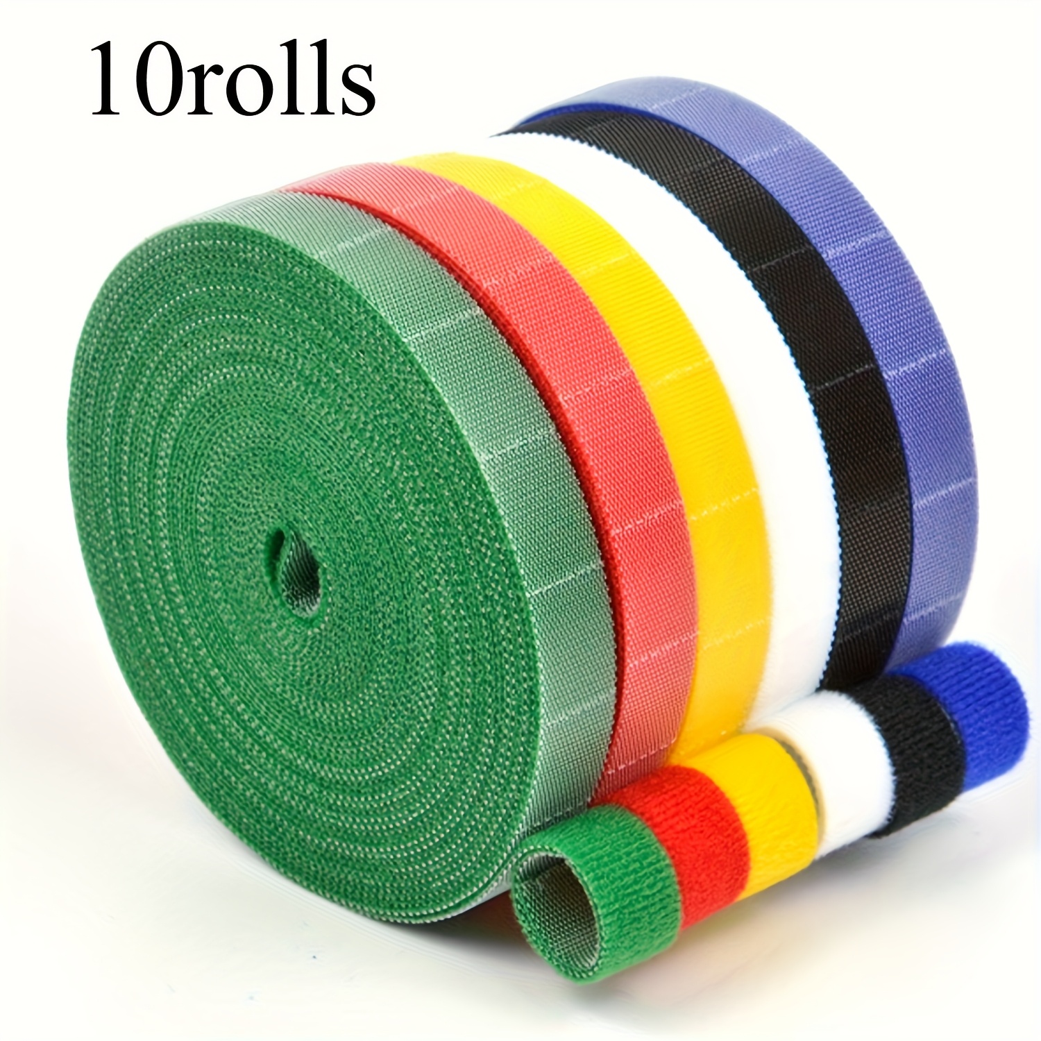Image of 10 Rolls Of Colored Reusable Double-sided Tape, 3.3 Feet: Safe, Organized