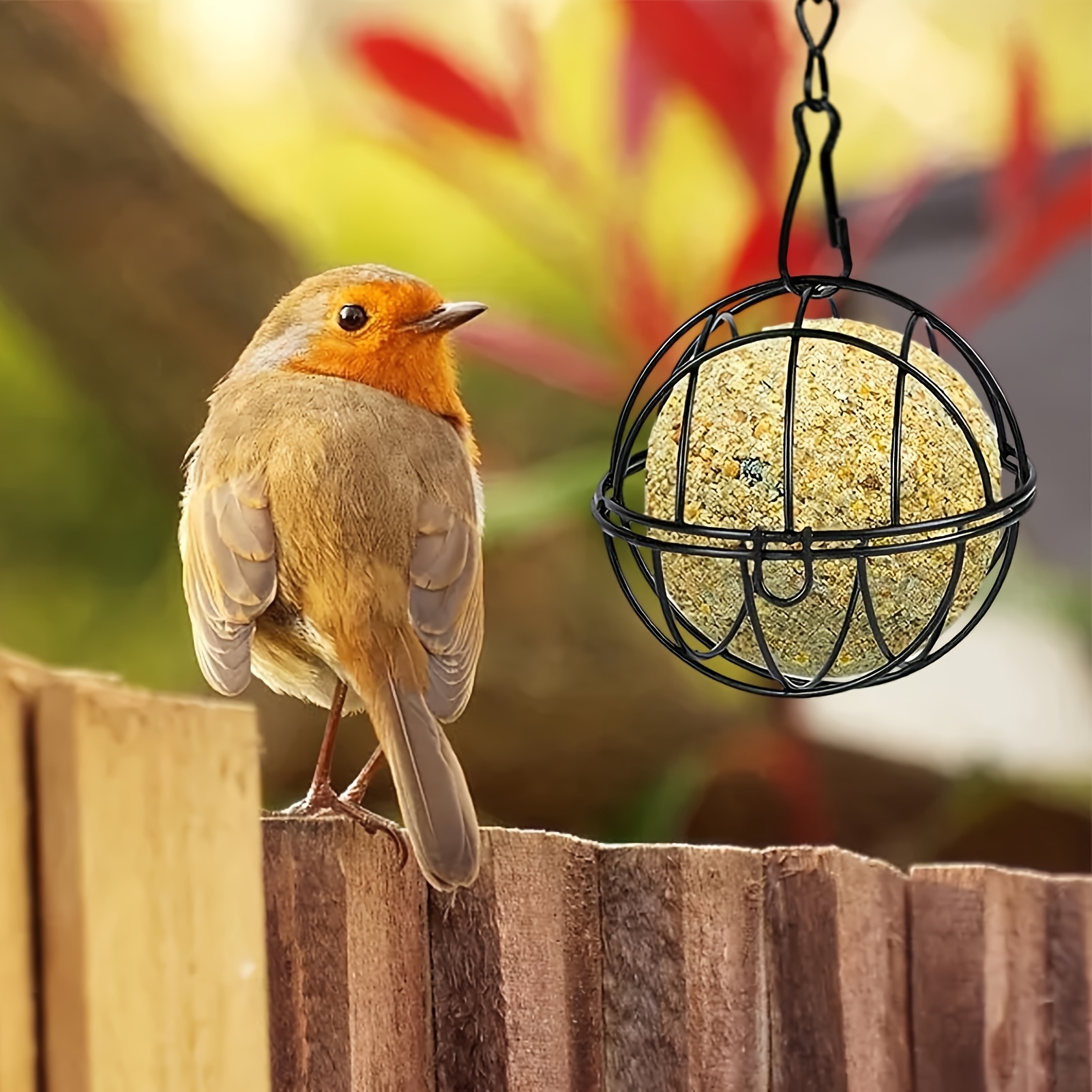 

Mangeoire pour Oiseaux en Métal - Porte-Balle de Chit pour Oiseaux , Pas de Batterie , Décoration de Jardin Parfaite