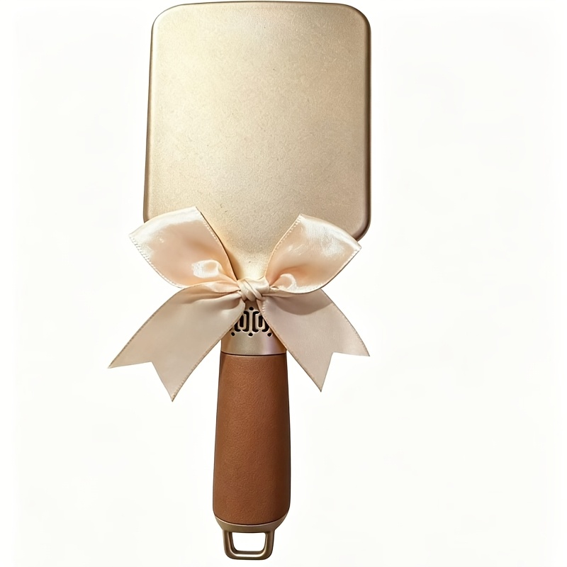 TEMU Peigne Coussin Nom Personnalisé, Design Nœud Satiné, Brosse de Massage Anti-Statique Dénudent, Cadeau de Mariage Élégant pour Demoiselle d' et