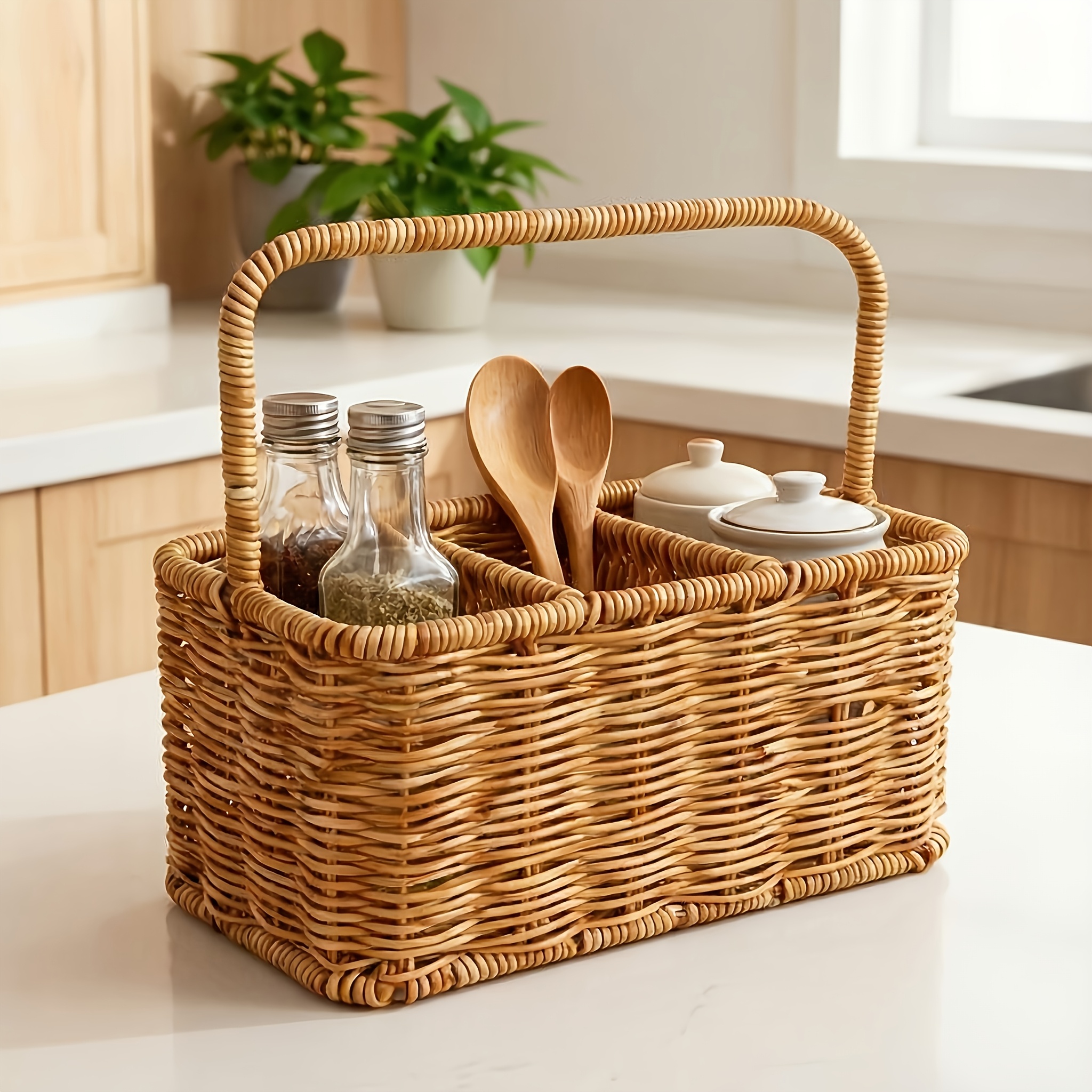 Image of A Versatile -style Storage Basket Suitable For Organizing Items , Bedroom, And Living Room, As Well As For Outdoor And Indoor Use, Shelf Baskets