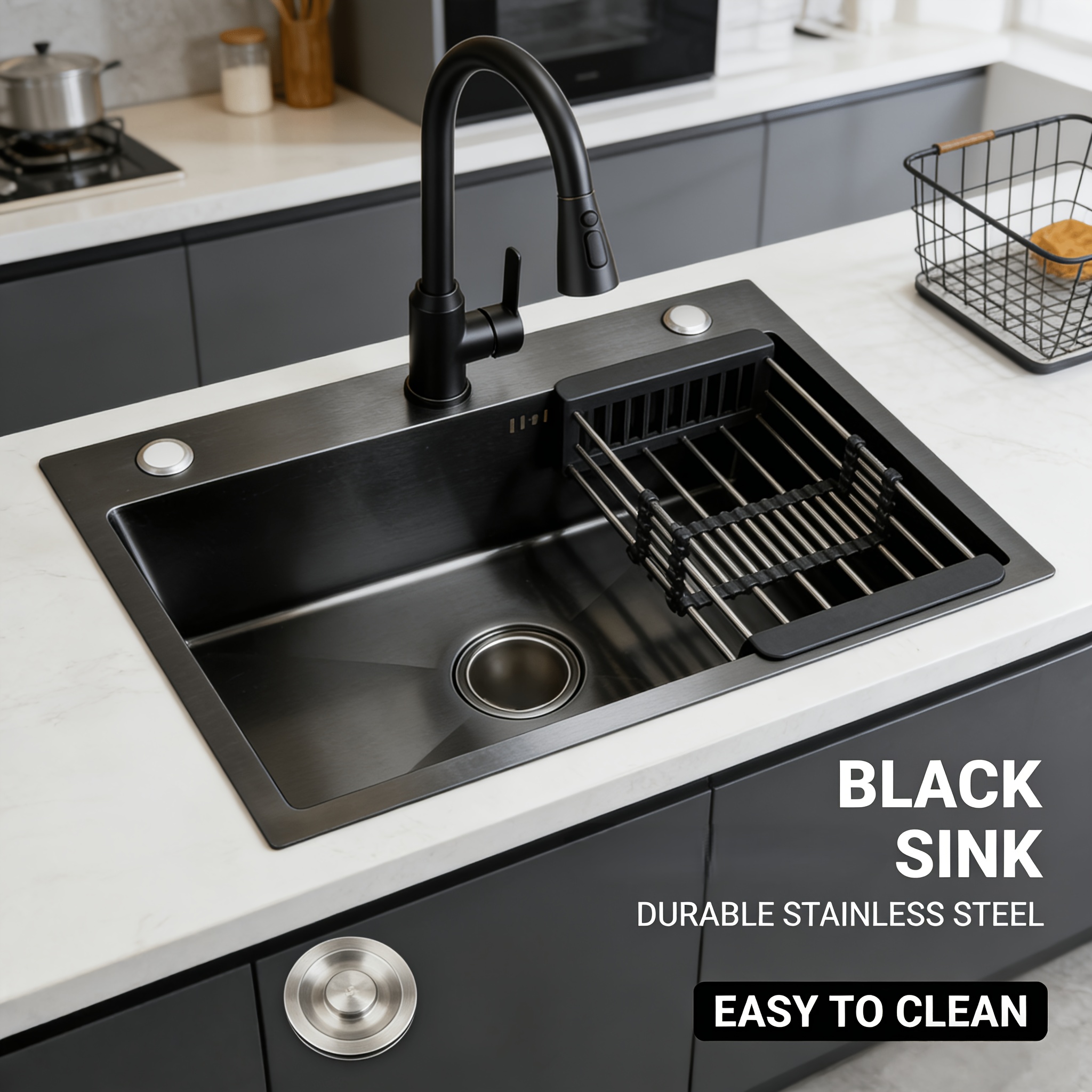 large capacity single slot high end stainless steel wear resistant and easy to   without a faucet kitchen sink home kitchen renovation daily use for washing vegetables and dishes in kitchen and bathroom