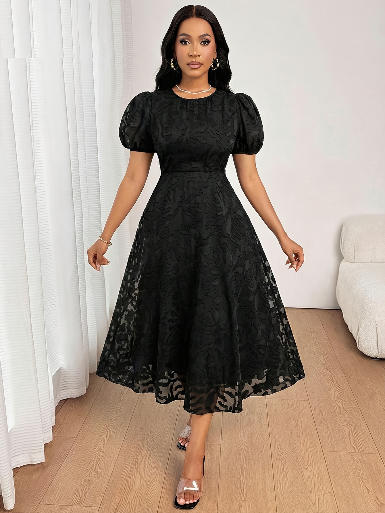 knee length dresses for ladies La Femme Dress 32943 main image 1