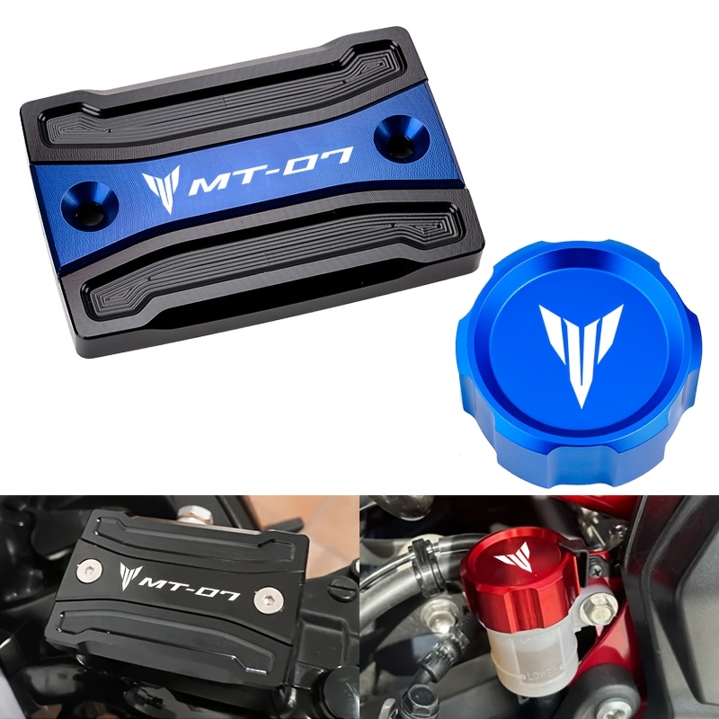 Tappi In Alluminio Per Serbatoio Freni E Coppa Olio Moto Yamaha YZF-R1 / YZF-R7 (2010-2023) - Set CNC