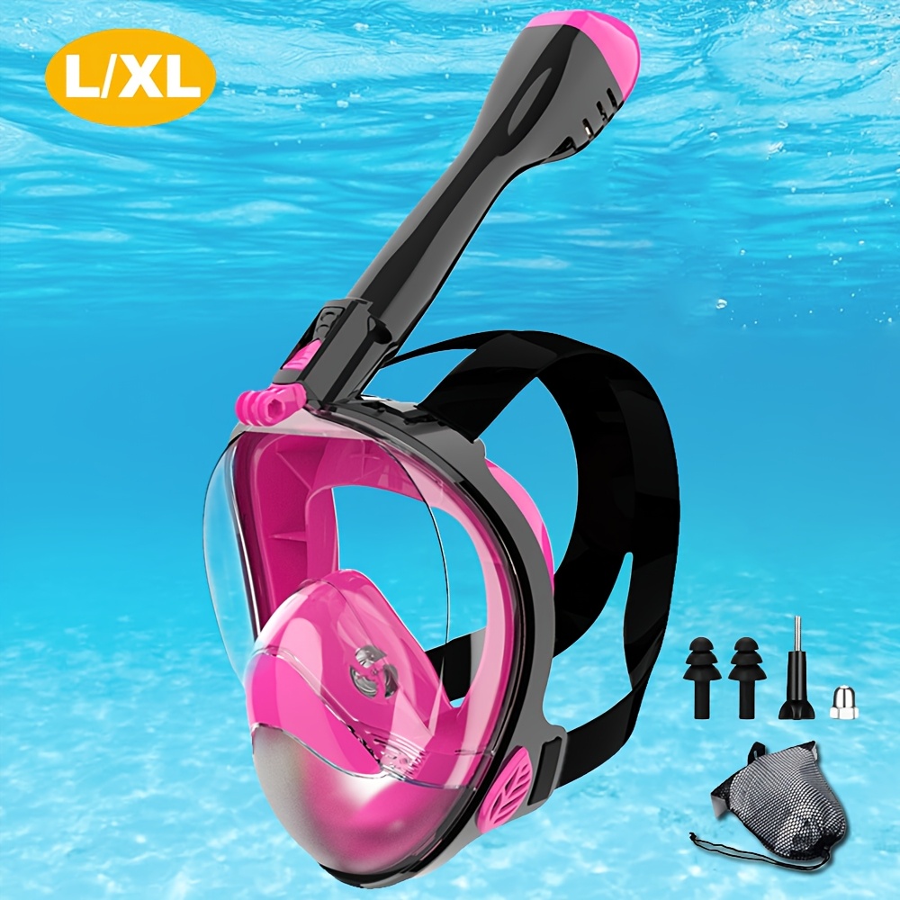 Masque de plongée panoramique HD avec tuba, masque de natation anti-buée pour adultes et jeunes, cache-nez inclus