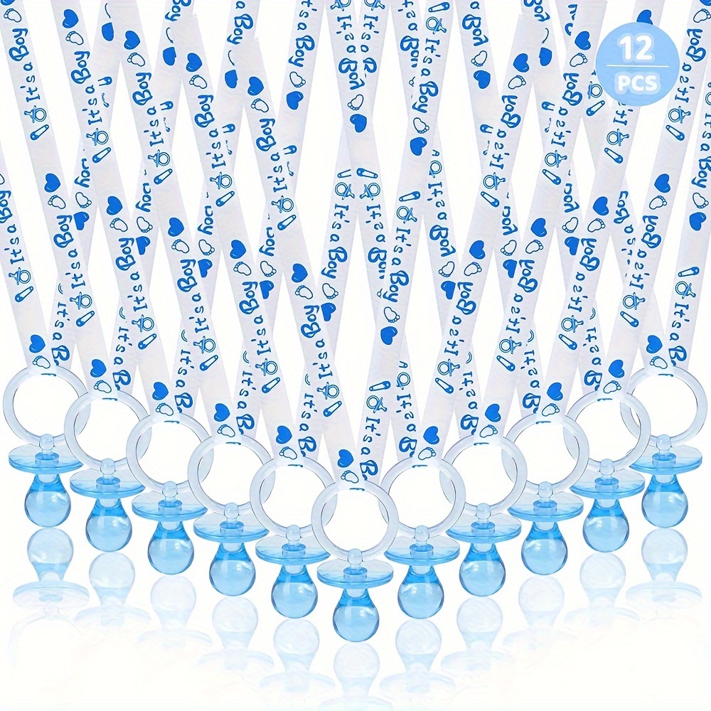 12pcs, Shower Necklace, Acrylic Pendant, 2.75in Transparent , Suitable For Gender Reveal, Shower Game, -themed Party Accessory, Party Gift, Party Table Decoration For Halloween、christmas
