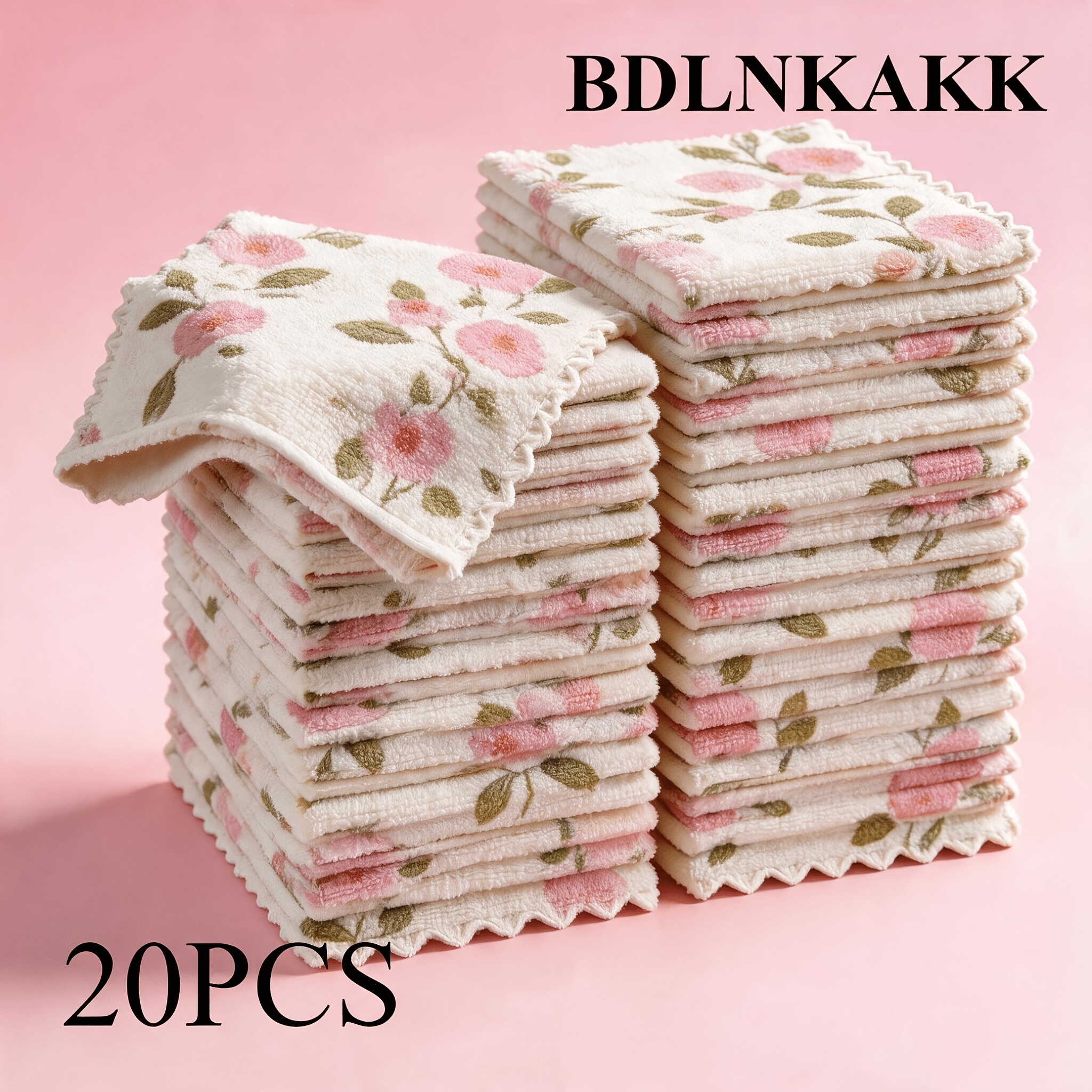TEMU Bdlnkakk 20 Pack Coral Cleaning Towels, Super Absorbent Quick Dry Soft Reusable Cleaning Cloths For Kitchen, Bathroom, Glass And Car Washing,