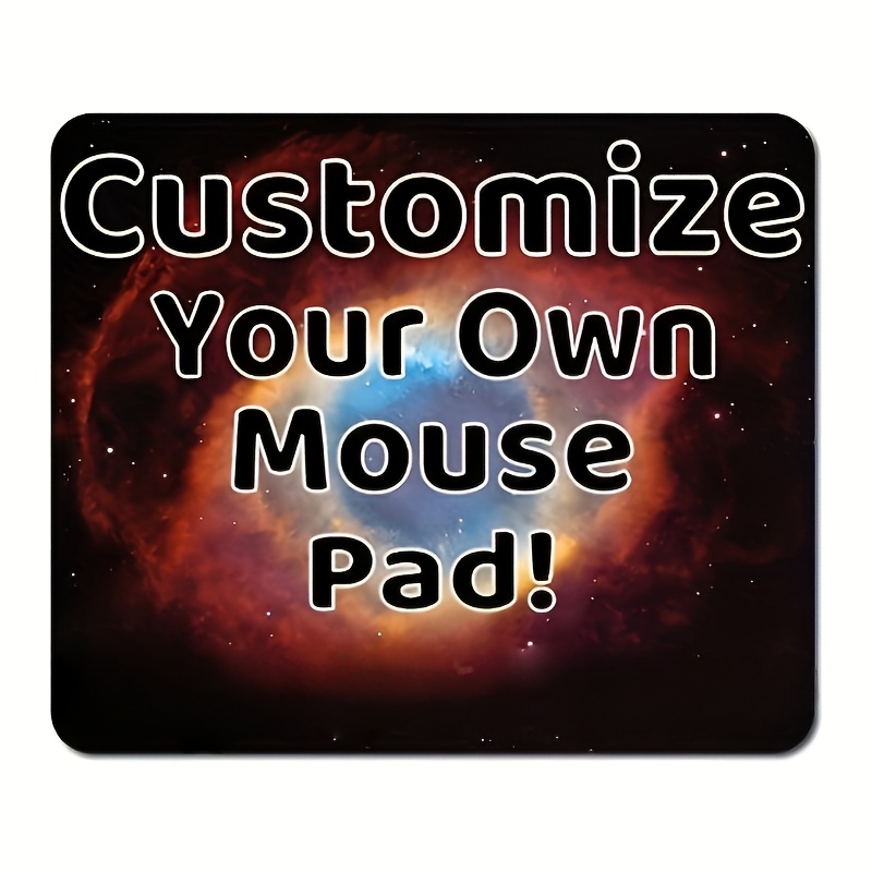 TEMU Customizable Mouse Pad - Personalized With Your Own Design, Washable Waterproof Rubber Base, Includes Colored Gift Bags - Perfect For Gaming &