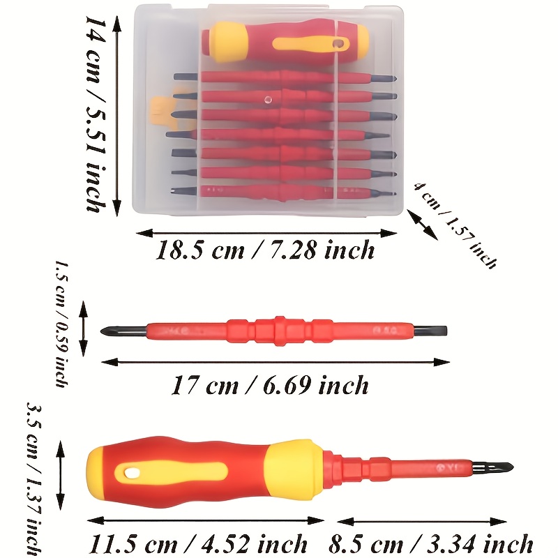 7 in 1 multifunctional electrician screwdriver set dual size tool kit metal no power required electric screwdriver set Product details 3