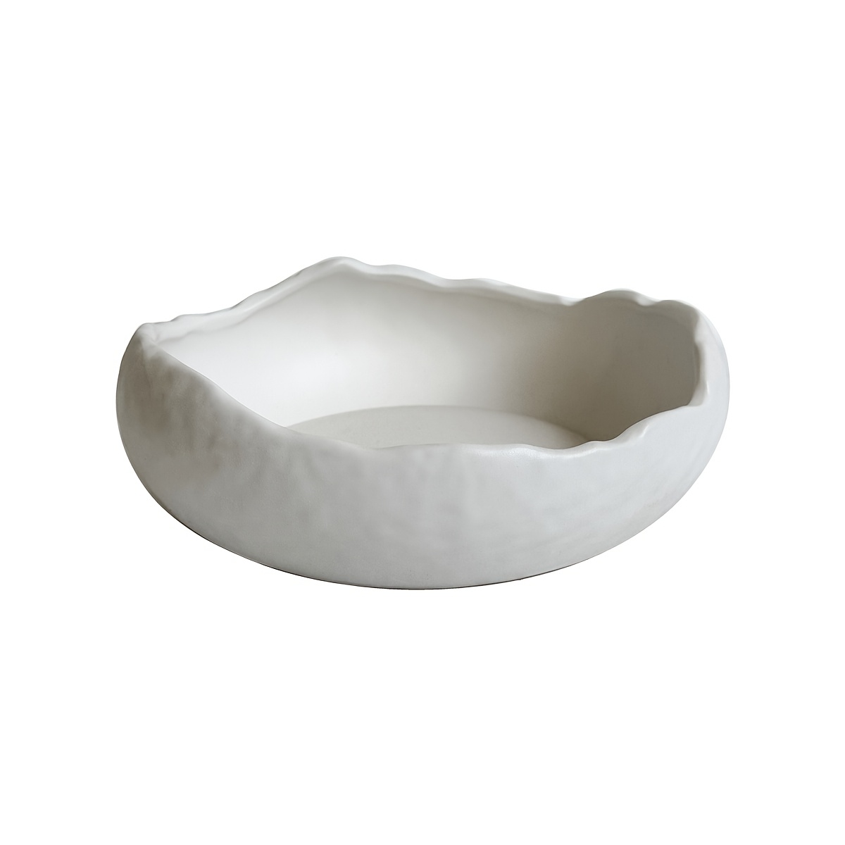 1pc Irregular Ceramic Deep Plate Cold Dish Plate Fruit Salad Bowl Creative Western Food Plate Snack Plate