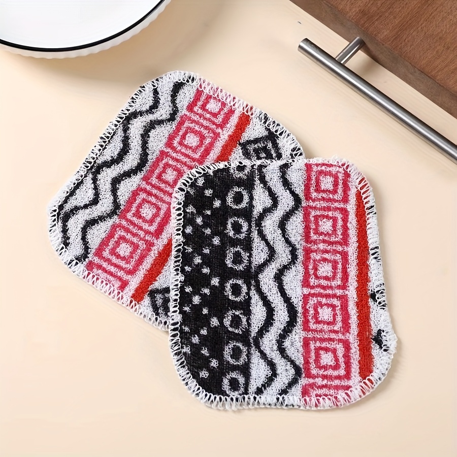 bohemian plaid dish cloth heavy duty multi color cleaning cloth suitable for dishes countertops floors hand wash only rectangular scouring pad Product details 7