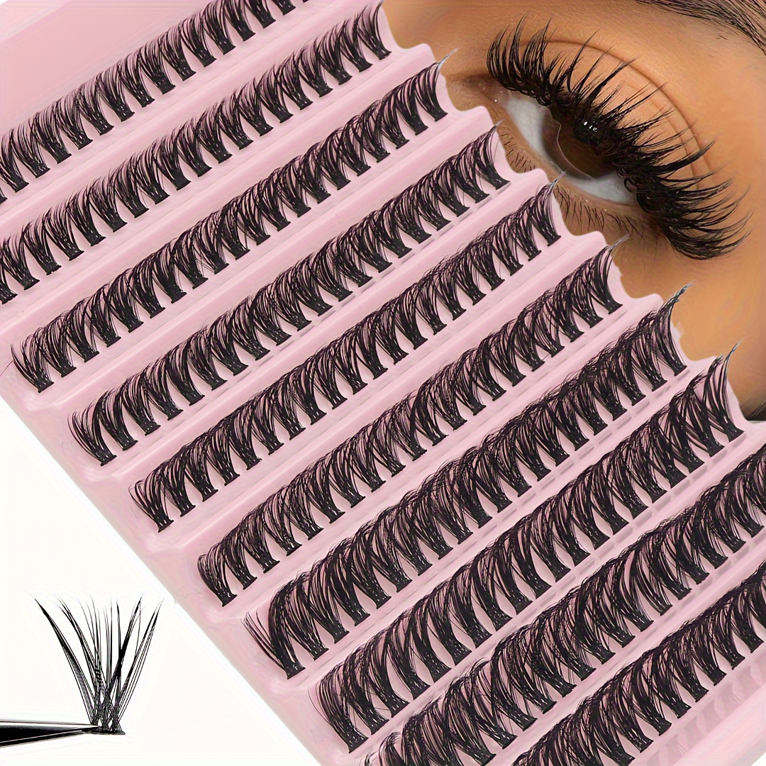 

A Set Of 200 Clusters Of 3d Personal Eyelashes, Suitable For Beginners And Daily Use - Available In 10-12mm, 12-14mm And 14-18mm Lengths, Complete Diy At Home