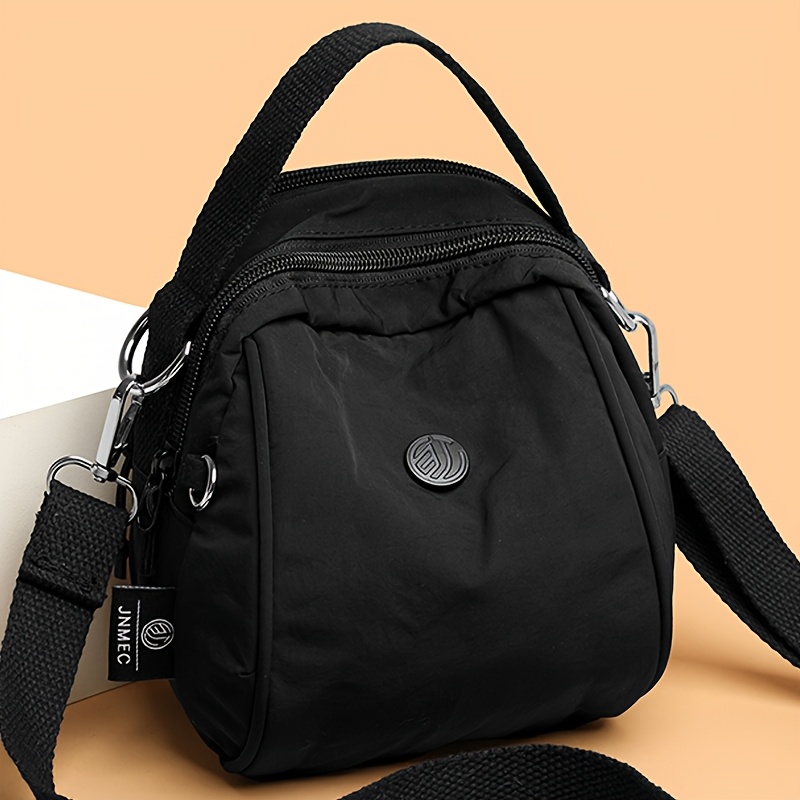 Women's Nylon Crossbody Bag with Detachable Strap