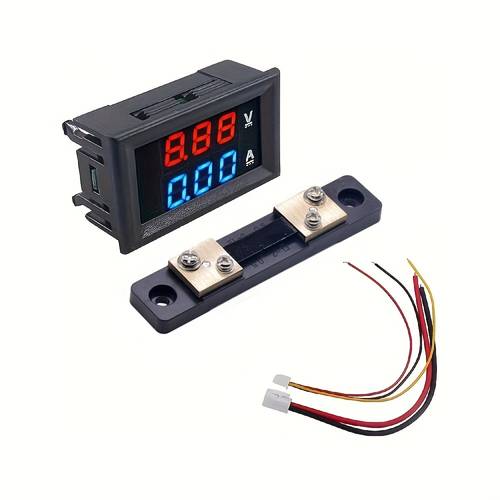 volt amp meter voltmeter ammeter led digital 0 100v 1a 10a 50a 100a 50 50a 100 100a voltage current measurement meter