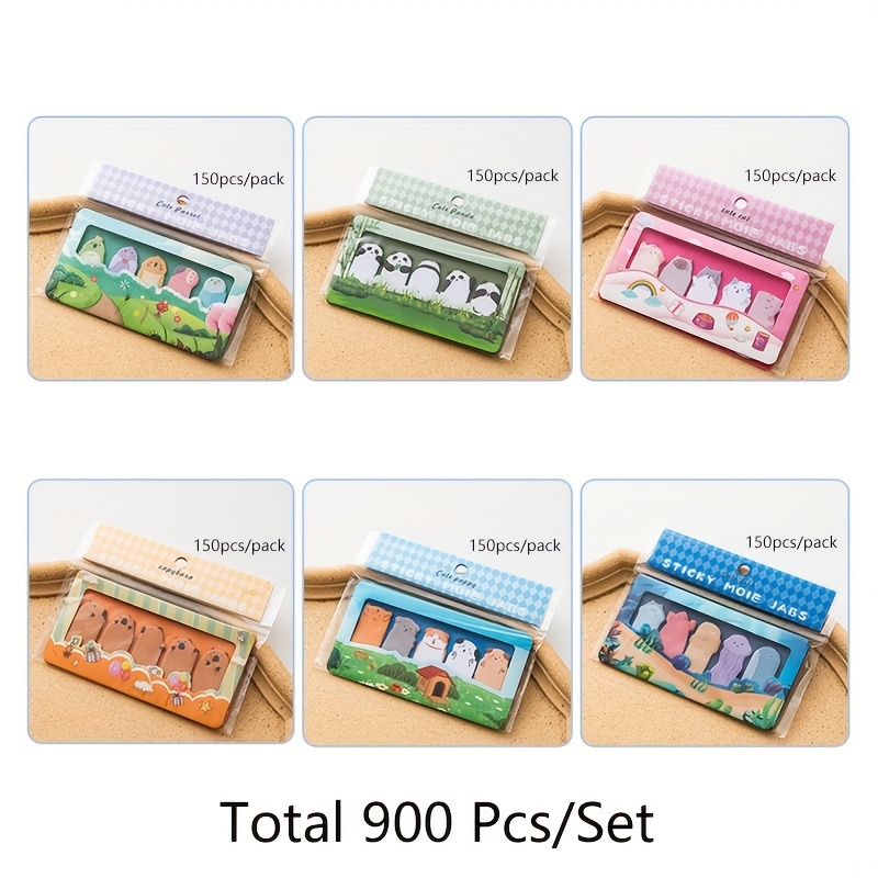 900pcs Cute Sticky Notes Portable Memo Pad Set