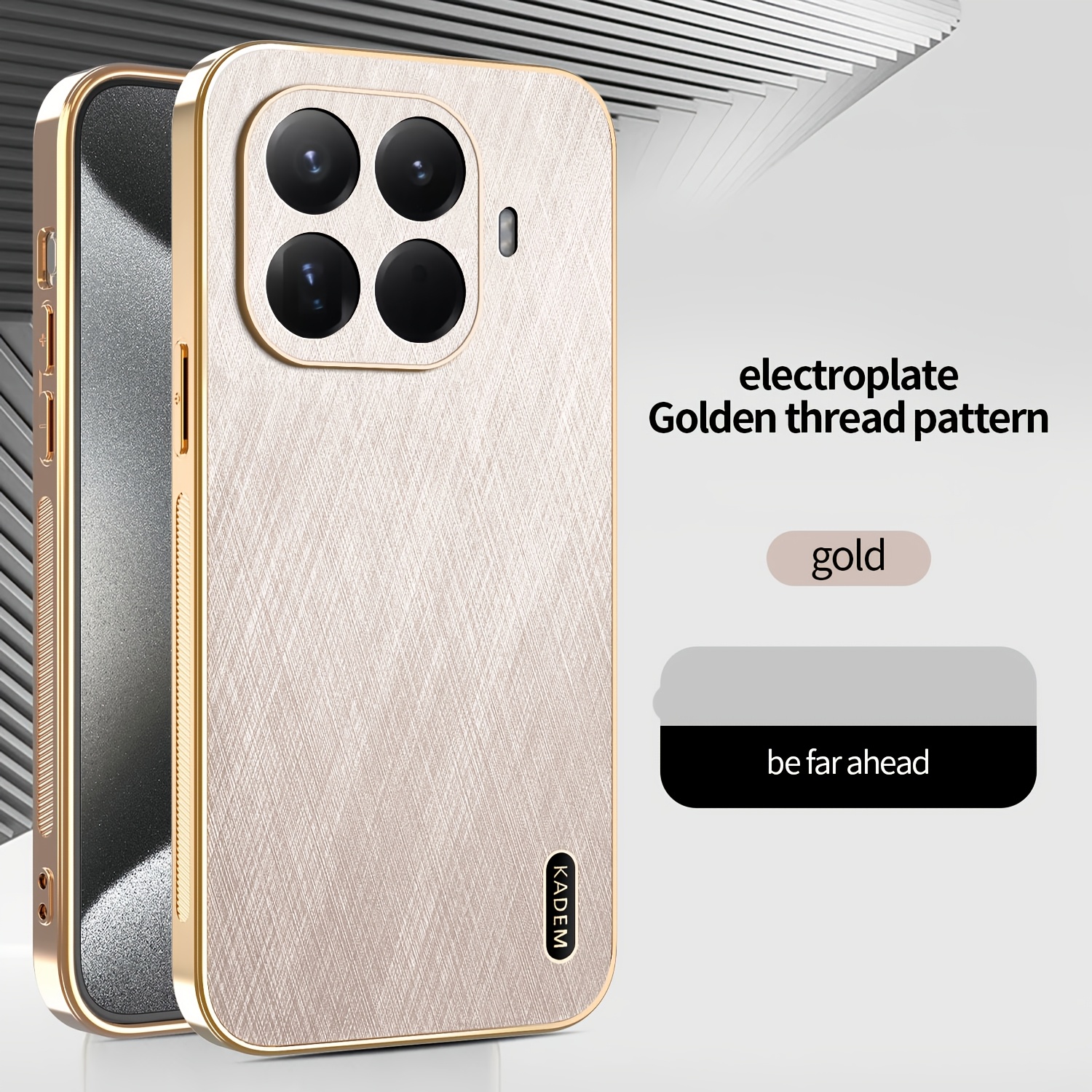 TEMU Phone Case: Suitable For Xiaomi 17t/xiaomi 17t Pro, High-end Luxury Business -wrapped Phone Case, Xiaomi New Electroplated - Premium