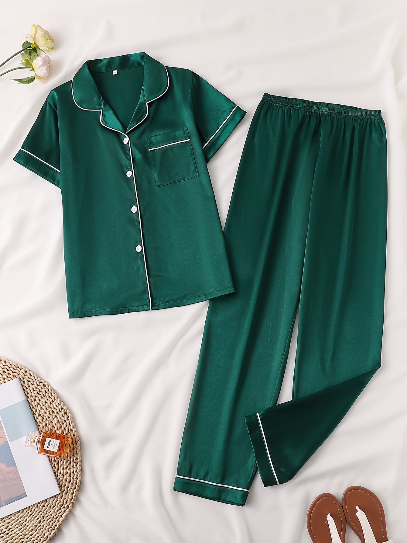 ◇JO'S LOUNGE◇ m Green Tea Short Pajama Set Greenteasm