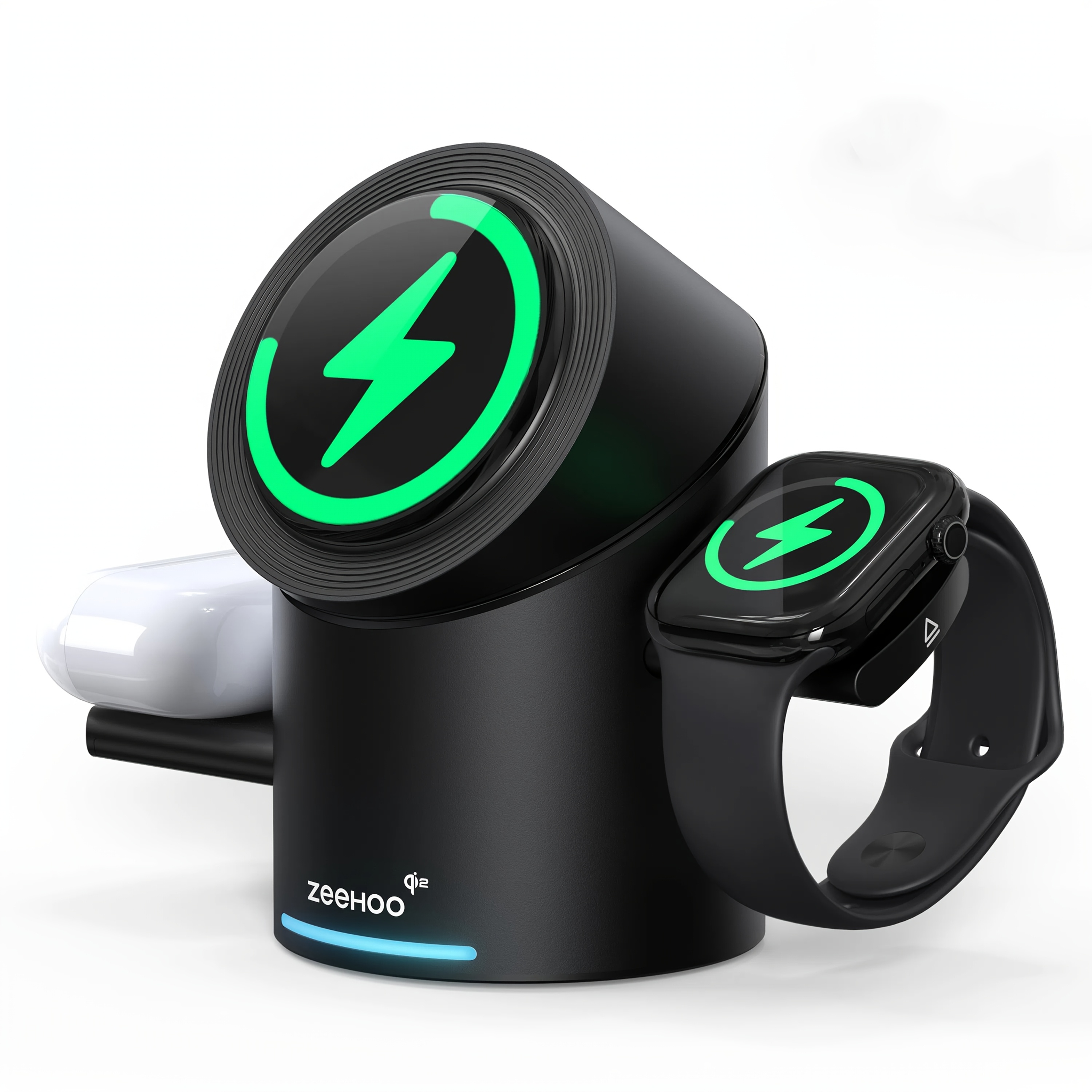 E-shop ZEEHOO 3-in-1 Magnetische Kabellose Ladestation Cylintrick-R, Ein Umfassendes Ladegerät für iPhone 16/15/14/13/12, Kompatibel mit Apple Watch,