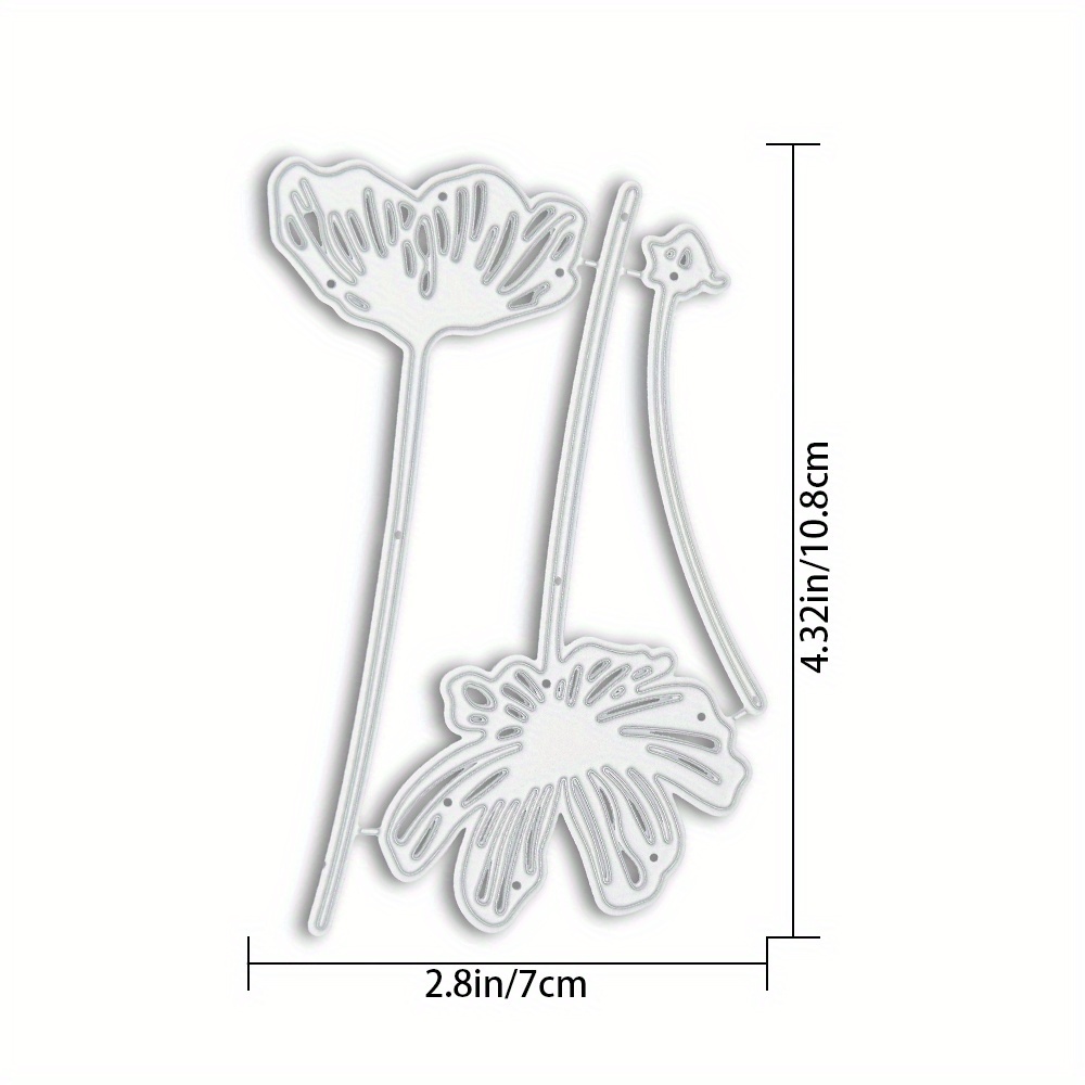 TEMU 1 stuks Stijlvolle Bloem Metalen Snijmal - Gedetailleerd Bloemmotief, Ideaal voor Scrapbooking, Kaartjes Maken en Diverse Knutselprojecten,