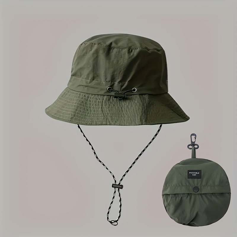 TEMU Available Lightweight Quick-dry Foldable Storage Sun Hat - Ideal For Outdoor Activities, Perfect And Breathable Design - Unisex Foldable Bucket