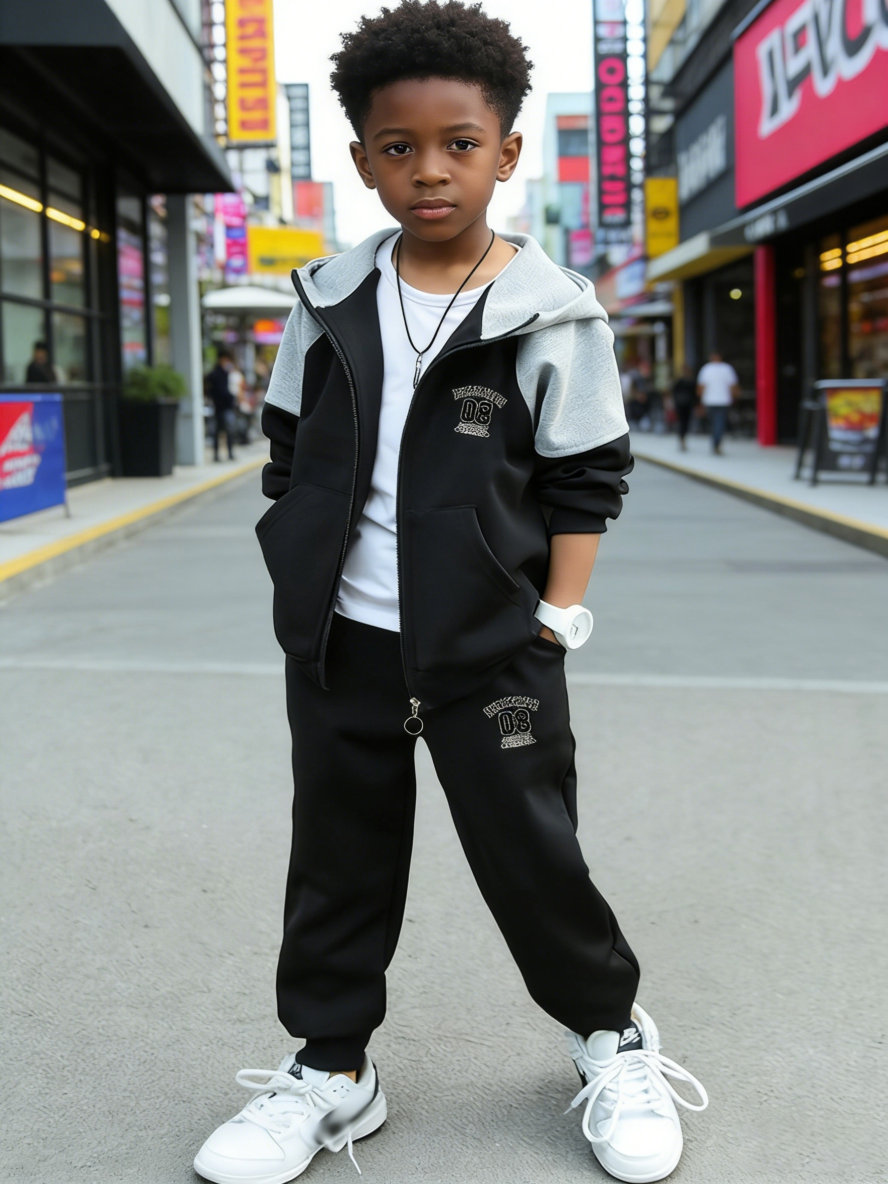 2pcs y2k boys casual hoodie pants set 2026 new streetwear - Temu