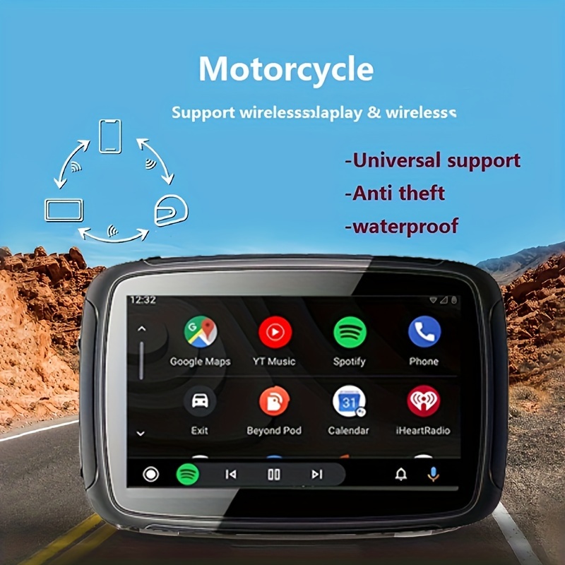Navegación GPS de motocicleta impermeable de 4,3 para coche moto