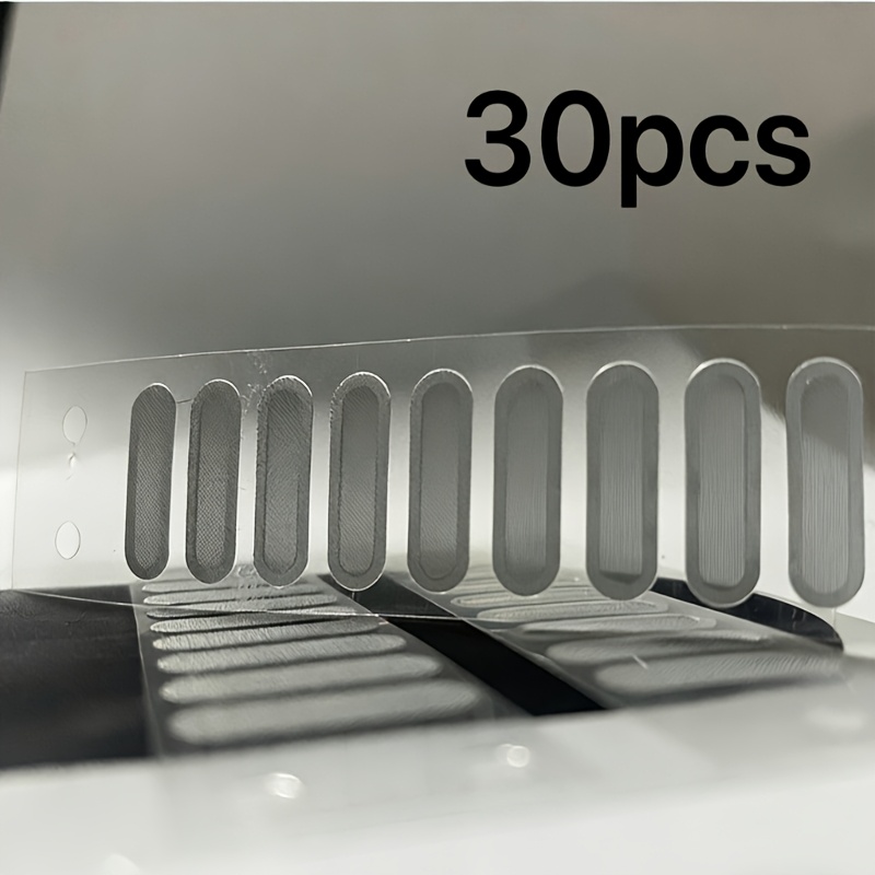 TEMU 30pcs Black Nylon Dust Filter Mesh, Suitable For Phone Speakers - No Electronics/batteries Required, , Protective Cover, Improves , Speaker Dust