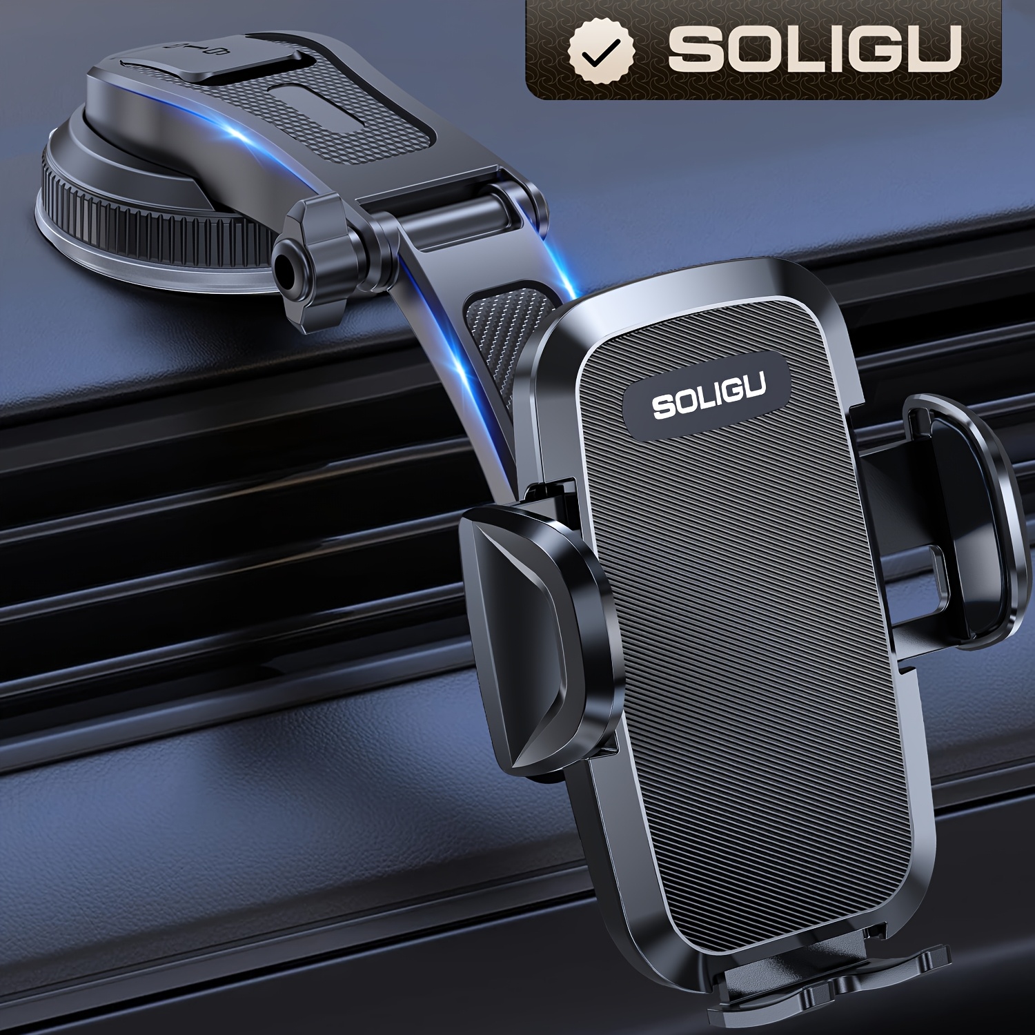 TEMU Universal Car Phone Holder | Dashboard Phone Holders For Your Car, Rotatable And Retractable Car Phone Mount Cradle For All Phones, Made Of Abs,