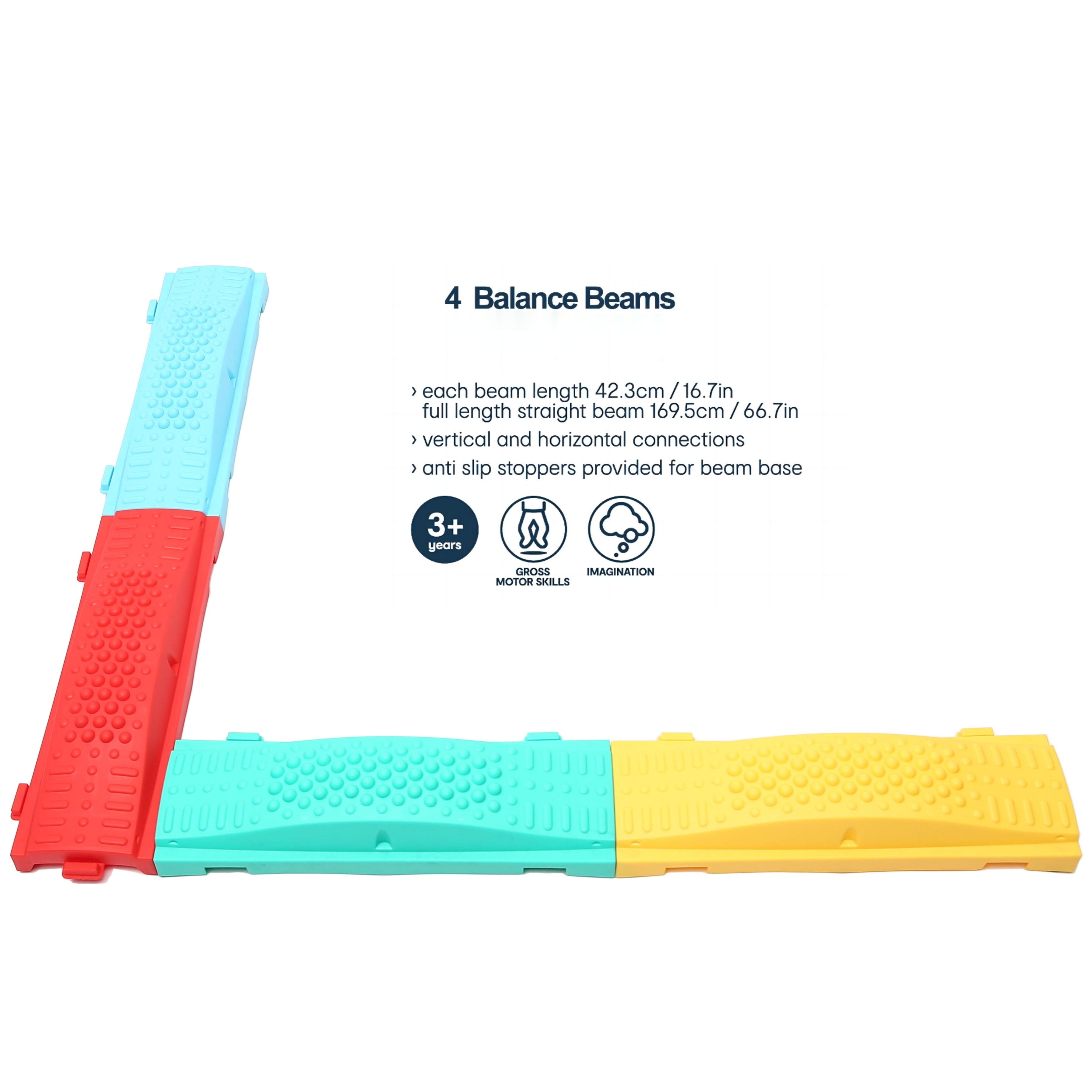 Image of Balance Board Indoor And Outdoor Balance Beam Fitness Toy, Promotes Balance, Strength, Coordination, Toy