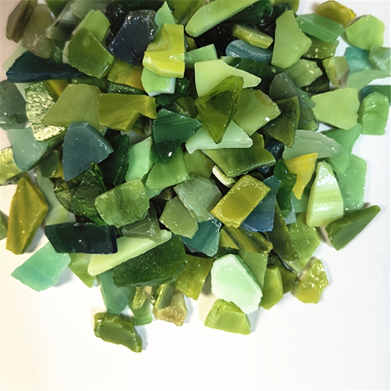 TEMU 206 pièces 142.5G/5.02Oz Mosaïque en verre, fournitures de mosaïque en verre, matériaux faits main, matériaux faits main DIY