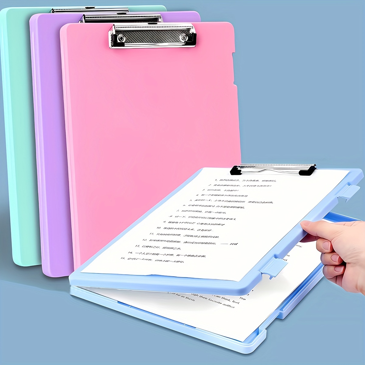 

2-in-1 A4 Document Board Clamp & Storage Box - Suitable For School And Office Use - Pp Material