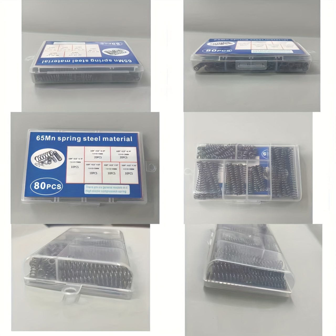 80pcs Of Springs, 1.0mm Wire Diameter, 6 Sizes/specifications From, Suitable For Daily / /handmade Items/toy Repair/industrial Electronics, Flexible Use, Convenient Tools, Which By Enthusiasts