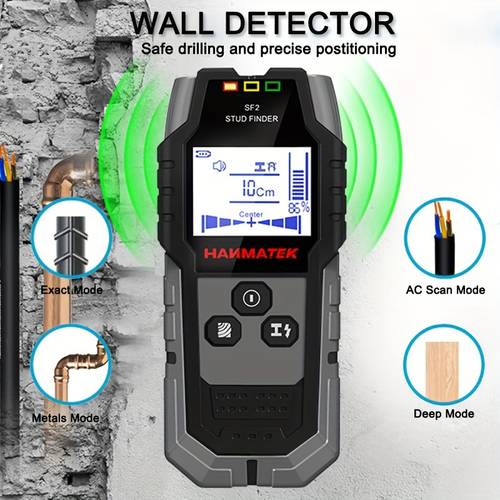 sf2 electronic wall detector multifunctional handheld wall metal rod wood detector ac wire detection electronic measuring instrument
