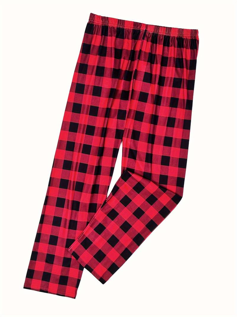 Pantalon Décontracté Homme à Carreaux - Coupe Large, Taille élastique, Jambe Droite, Léger Et Extensible