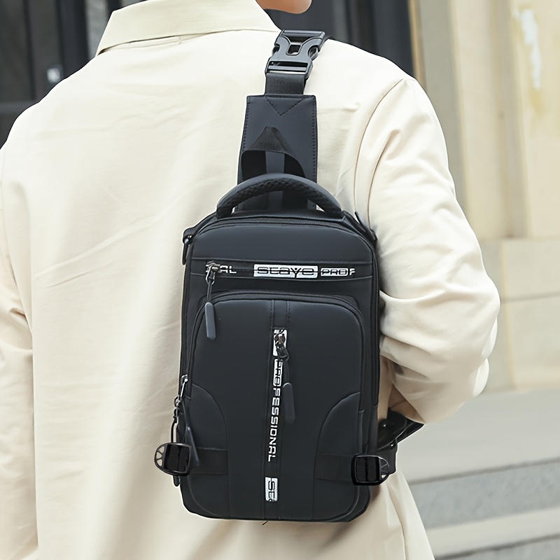 multi functional chest bag crossbody bag shoulder bag small backpack dual shoulder bag front chest bag zipper   random details 6