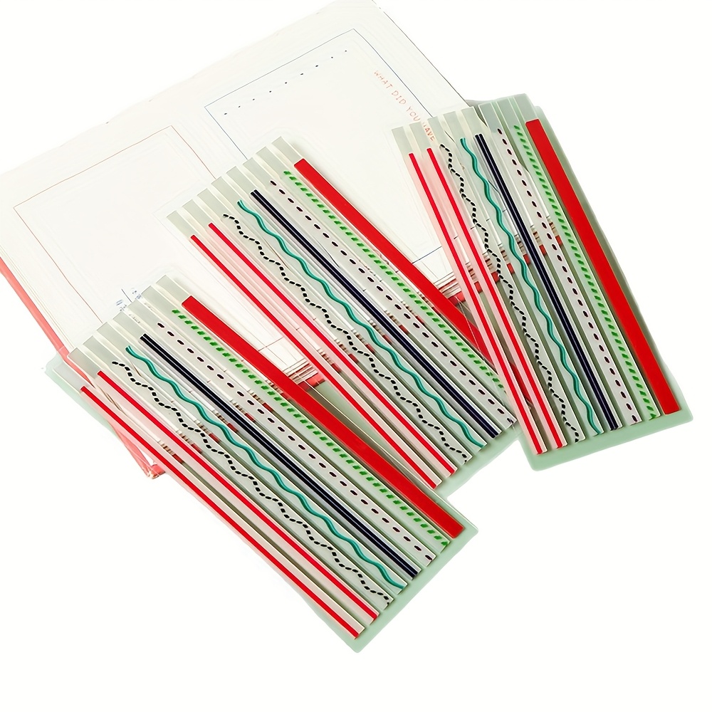 TEMU 160 unidades de pegatinas de índice de línea de tira ultrafinas, notas adhesivas transparentes para leer, notas de índice fluorescentes,