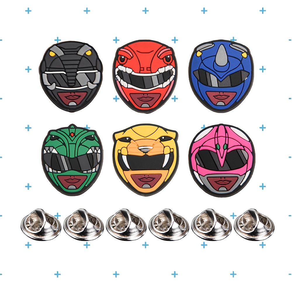 Temu – TEMU 6pcs Anime Helmet Brooch Pins & Lapel Badges – Colorful Collectible Suitable For Jackets, Bags, Hats, Backpacks – Cute Suitable For Jackets Or