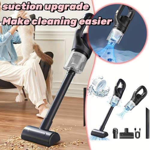 cordless vacuum cleaner rechargeable super cordless handheld vacuum cleaner lightweight and portable design cordless cleaning strong suction convenient for home use car vacuum cleaner car additions