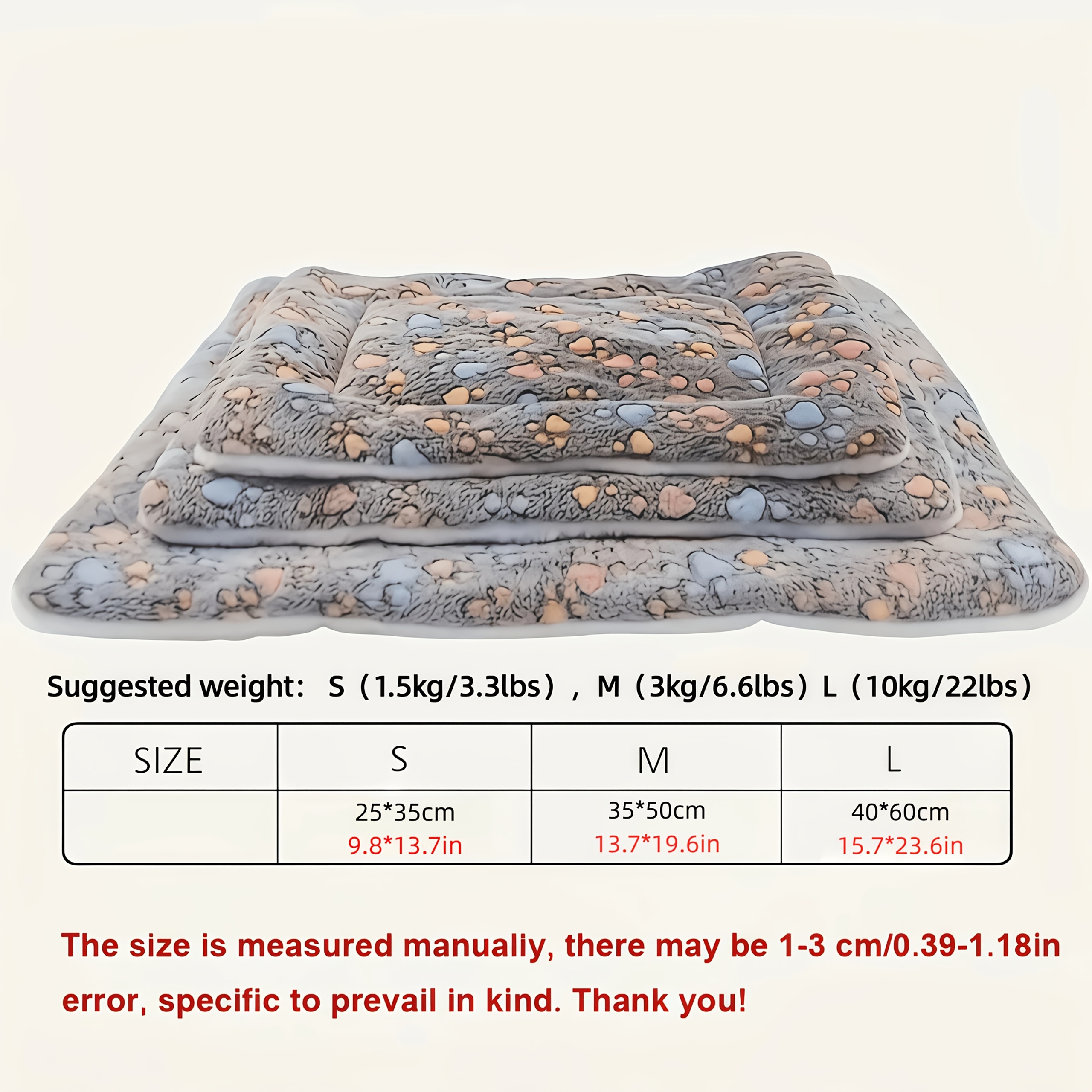 Thick And Soft Pet Mat, Bed Floor Mat, Suitable For Small Dogs And Cats, Compatible With Dog Crates, Windowsills, Floors, And Sofas