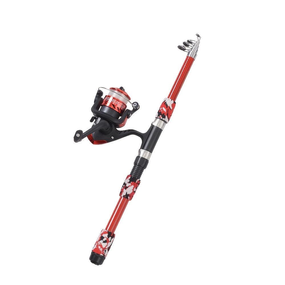 TEMU Ensemble de canne à pêche FTK, /5.91Ft 1pc Canne à pêche spinning pliable + 1pc Moulinet spinning - Combo canne à pêche et moulinet pour eau
