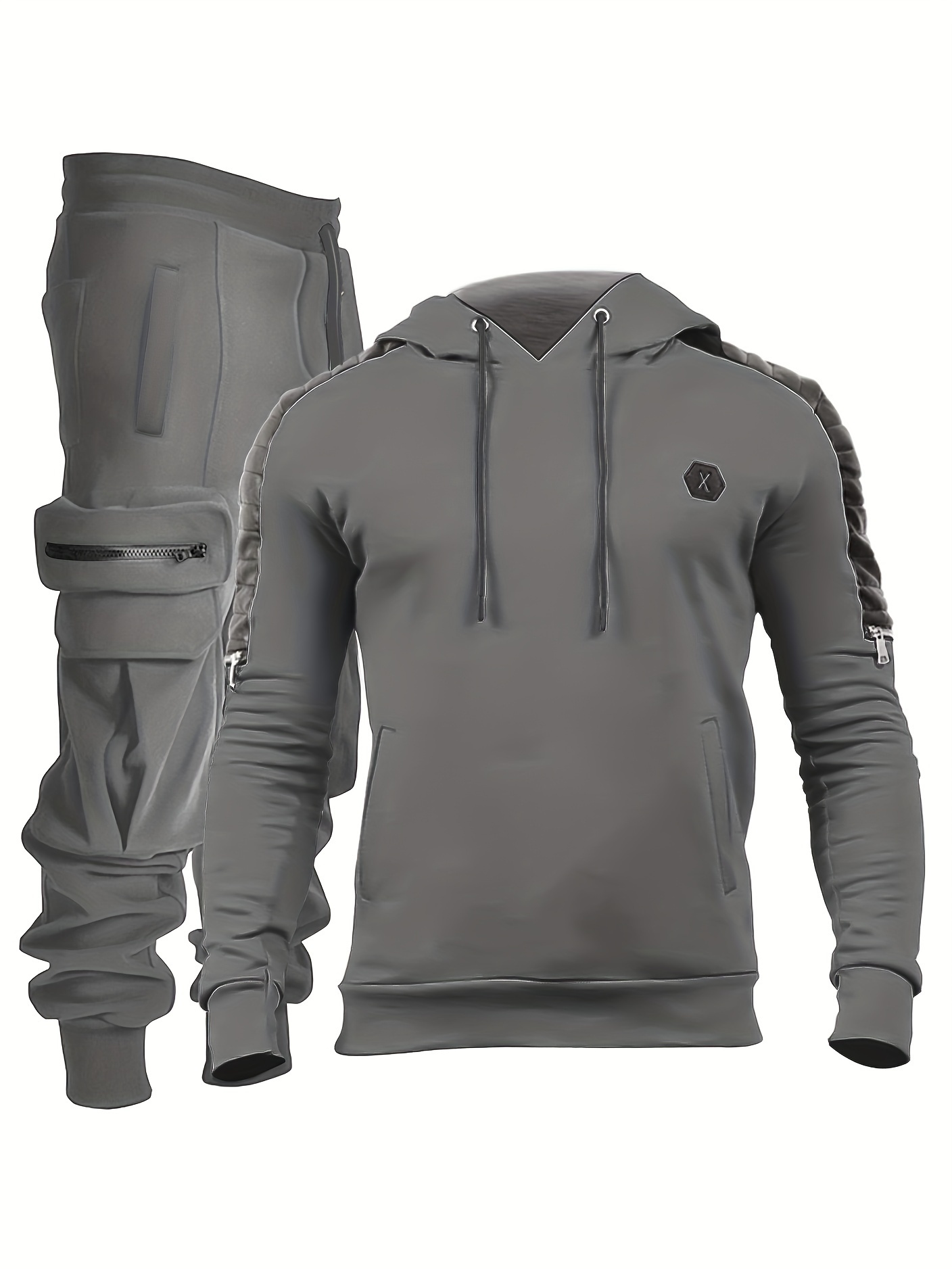 Sudadera con capucha para Hombre Casual Bolsillo con Cremallera Gimnasio  Deporte