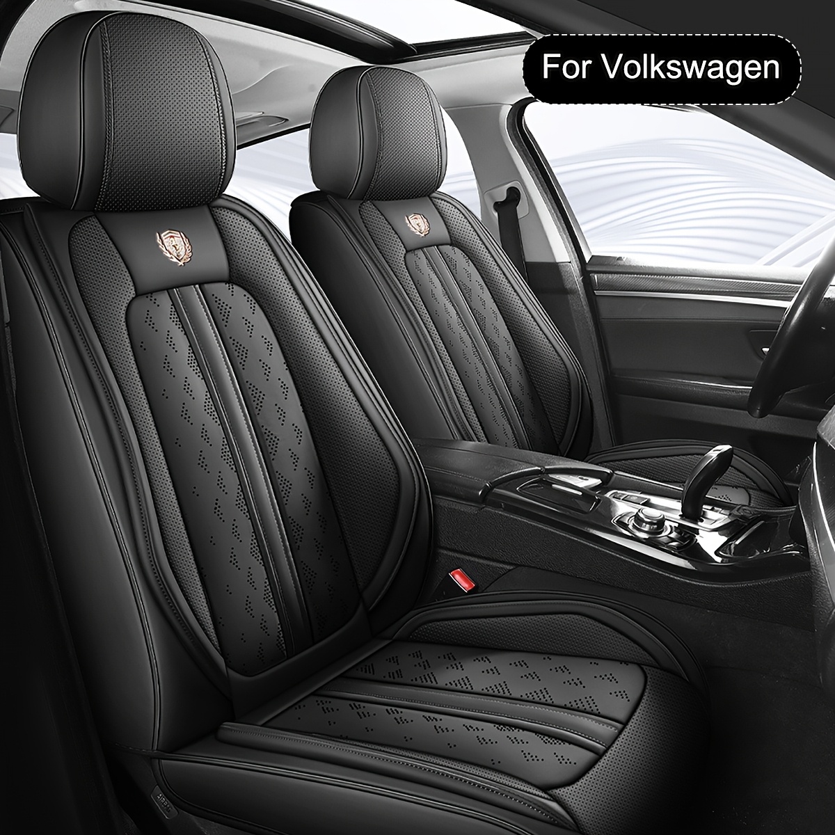 Car Seat Covers Full Set 5 Seat, Fit For Vw Golf, Tiguan, , ,, , , , Waterproof Automotive Seat Covers For Cars, Universal Car Seat Covers Front Seats And Back, Adjustable Car Seat Protector