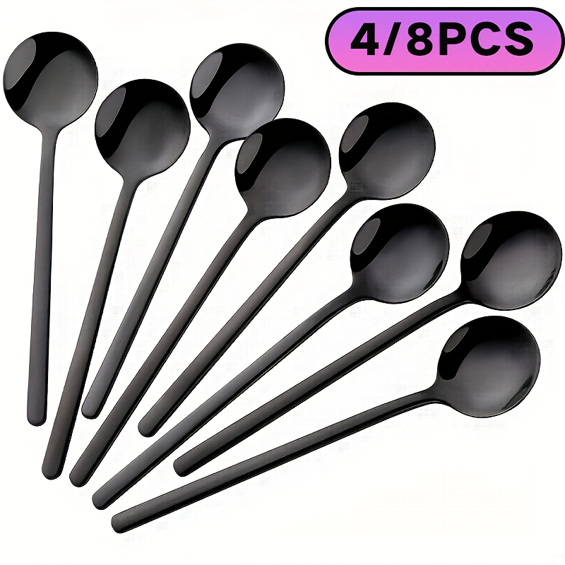 Gold Leaf Espresso Coffee Spoon Ice-Cream Tea Sugar Spoon