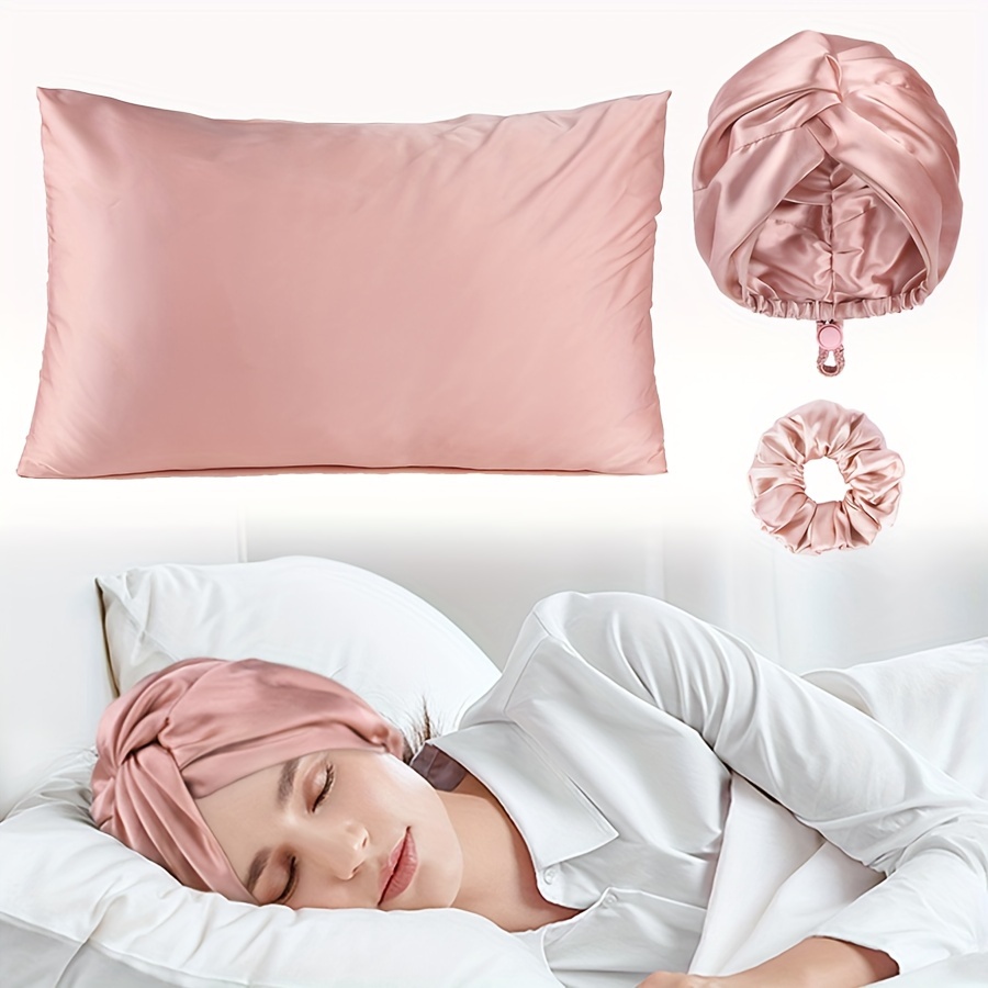 

Ellitina 3pcs - Set: , Pillowcase No-zipper - Hypoallergenic Nightcap & Types