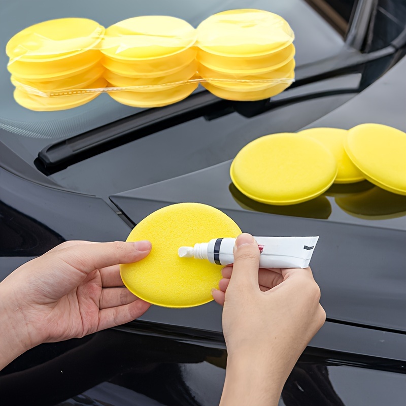 

12pcs/set Round Car Waxing Polish Sponges Foam , Washing Cleaning Auto Accessories