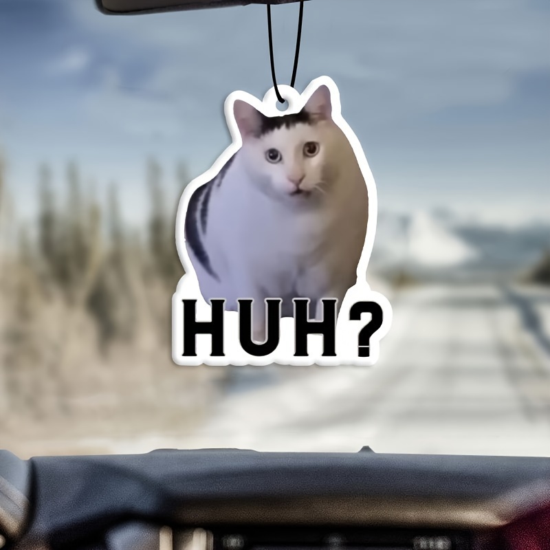 

Huh White Cat Car Air Freshener - Car Rearview Mirror Hanging Fragrance Car Aromatherapy Tablet - Car Interior Decoration - Gifts For Friend/ Wife Eid Al-adha Mubarak