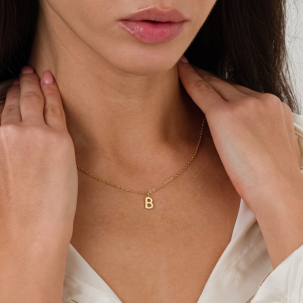 Personalized Bohemian Style Initial Pendant Necklace