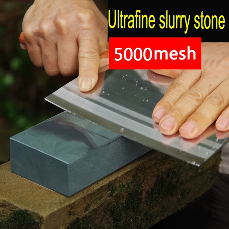 

High-quality Natural Whetstone Sharpener With Anti-slip Pad, Stone Whetstone For Home And Commercial Use, About 5000 Mesh, Sharpens